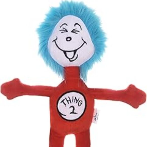 Dr. Seuss The Cat in the Hat Thing 2 Figure Plush Dog Toy, 6 Inch - NEW - Picture 1 of 3
